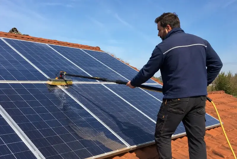 Nettoyage et entretien de panneaux solaires à Yvoire